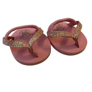 Build A Bear Workshop Sandals Flip Flop Pink Sparkles Glitter Shoes